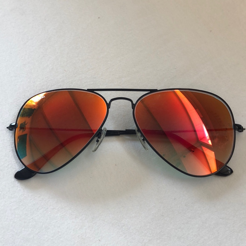 Ray-Ban Red Tint Aviator Sunglasses